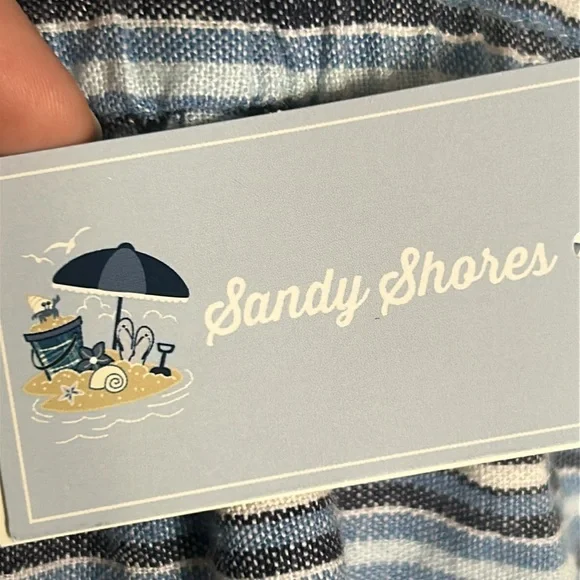 New Gymboree Sandy Shores Baby Girl Linen Striped Sun Dress with Bloomers